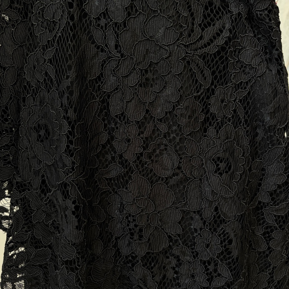 NEW NANETTE LEPORE Black Lace One Shoulder Dress Women’s 10 Cocktail Party NWT - Picture 16 of 16
